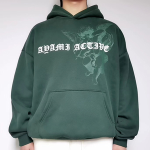 Personnalisé haute qualité unisexe femmes hommes broderie poids lourd polaire coton sweats à capuche vierge poids lourd personnalisé surdimensionné - Product Image 1