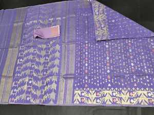 Exclusivo precio barato Deshi Dhakai Jamdani Sharee calidad de exportación para mujeres JAMDANI tela azul verde dorado rojo de Bangladesh - Product Image 4