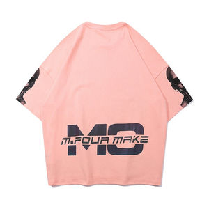 Camiseta extragrande de peso pesado con estampado gráfico y logotipo personalizado para hombre, cuello redondo de algodón 100% de fabricantes de ropa - Product Image 6