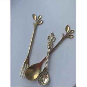 Conception de finition ustensiles de cuisine en acier inoxydable ensemble de couverts entièrement en métal conception or outils de couverts brillant ensemble de couverts - Product Image 6