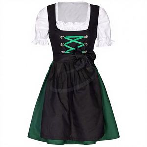 เดรสสไตล์วินเทจใหม่ ผ้าฝ้าย 100% ปักลายบาวาเรียน (งานเทศกาลเบียร์) คอวี เป็นมิตรกับสิ่งแวดล้อม สำหรับผู้ใหญ่ไซส์พลัส - Product Image 1