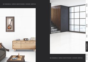 Azulejos de porcelana de diseño 600x1200mm, superficie rústica de alto brillo, azulejos de pared y suelo duraderos para espacios de vida de lujo - Product Image 2