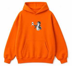 เสื้อฮู้ดดี้โอเวอร์ไซส์แบบยูนิเซ็กซ์ เนื้อผ้าฟลีซหนานุ่ม ระบายอากาศได้ดี เหมาะสำหรับฤดูหนาว สไตล์สตรีทแวร์ พร้อมลายปักด้านหน้าแบบกำหนดเองได้ - Product Image 4