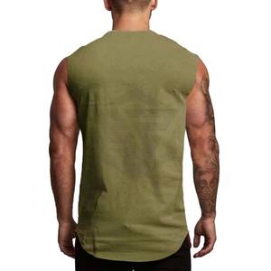 Camisetas sin mangas premium para hombre al por mayor, de poliéster/algodón, de secado rápido, transpirables, de talla grande, para gimnasio, fitness, estilo urbano de verano. - Product Image 2
