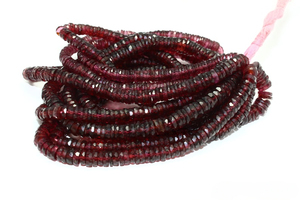 Natural <b>Garnet</b> Faceted Heishi Tyre Shape Gemstone Beads 5-6mm <b>Garnet</b> Loose Spacer Beads For Jewelry Making At wholesale Price - Product Image 5