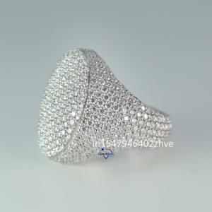 Joyería Hip Hop Diseñador de lujo Anillos Hip Hop Moissanite de oro de 14kt con claridad VVS mejorada Ocasión de boda de moda - Product Image 3