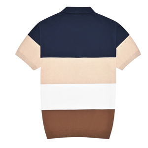 Mens Color Block Knit Polo Shirt Short Sleeve Casual Breathable Soft Lightweight <b>Classic</b> Collar Summer Smart Casual Top Wear - Product Image 2