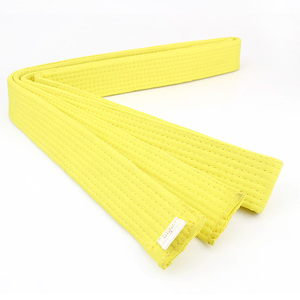 เข็มขัดคาราเต้ผ้าฝ้ายสีพื้นสำหรับ Jiu-Jitsu taekwondo และยูโดพร้อมโลโก้ที่กำหนดเอง - Product Image 4