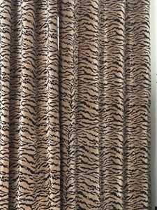 Vintage Style Beige Brown Velvet Curtain Tiger Print Can Be Customize Boho Decor High quality cotton velvet is truly luxurious - Product Image 6