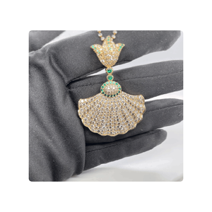 Conjunto de pendientes colgantes de diamantes de oro hechos en oro amarillo de 14kt con diamantes naturales Comprar conjuntos de colgantes de diamantes Joyería de moda en línea - Product Image 4