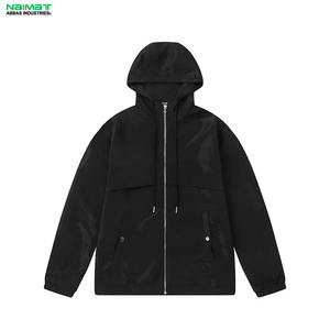 Veste à capuche pour hommes d'hiver 100% coton de haute qualité avec fermeture éclair et impression numérique - Product Image 3