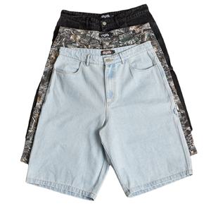 Y2k Brokenplanet Broderie Denim Shorts Harajuku Jeans Casual Couples Pantalons De Survêtement Streetwear Basketball Shorts pour hommes vêtements - Product Image 1