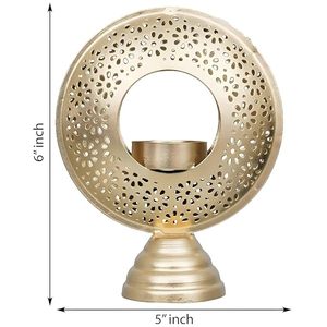 Meilleur prix Décoration intérieure Bougeoir simple Bougeoir conique en métal galvanisé plaqué or pour mariages - Product Image 3