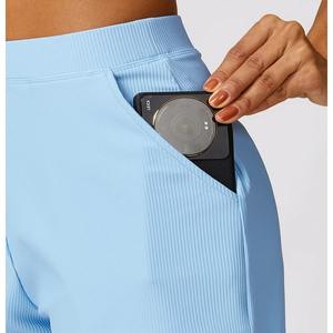 Shorts de sport et de yoga taille haute pour femme, avec poches, séchage rapide, pour la course et le tennis, collection 2026 - Product Image 4