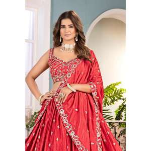 Lehenga chaly ขายร้อนกับงานเย็บปักถักร้อยสำหรับปาร์ตี้และชุดเจ้าสาวมีจำหน่ายในราคาที่ส่งออกจากอินเดีย - Product Image 2