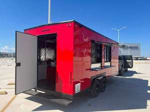 Remolque de Comida Móvil de Aluminio con 4 Ruedas, Camioneta con Freidora, Horno para Pizza, Helados y Comida Rápida - Product Image 6