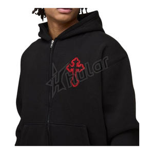 Logo personnalisé Sweats à capuche Surdimensionné Sweat à manches longues Hommes 350 GSM Sweat pour hommes Sweat court à capuche - Product Image 5
