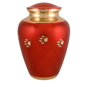 Matte <b>Black</b> Pet Memorial Urn with Silver Paw Detail for Simple and Respectful Remembrance - Product Image 3