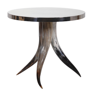 Table d'appoint de luxe en corne de buffle faite à la main, écologique, sculptée, incrustation de corne naturelle pour la décoration de la maison, de l'hôtel et du bureau - Product Image 4