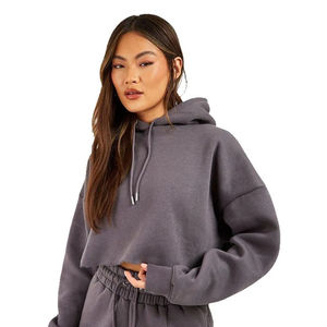 ชุดกีฬา2ชิ้นแบบลำลองของผู้หญิงชุดเล่นกีฬาแบบ2ชิ้นมีฮู้ดน้ำหนักเบาแบบสั่งตัด - Product Image 2