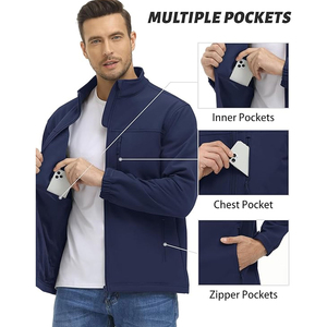 Chaquetas ligeras de concha suave para acampar al aire libre, abrigos de senderismo, chaqueta táctica térmica, ropa de trabajo, ropa para exteriores - Product Image 5