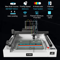 Impresora 3D Maigao AI-S 800 1200mm 800mm para Señalización, Letreros Publicitarios para Exteriores, Impresora de Letras 3D de Tres Colores