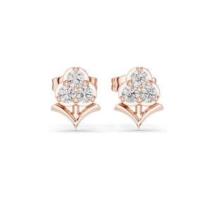 0.30 CT Lab Diamond Floral <b>Stud</b> <b>Earrings</b> VVS-VS EF CVD Diamonds 18KT, 14KT, 10KT <b>Gold</b> & 925 Silver <b>Rose</b>, Yellow, White - Product Image 3