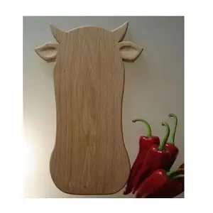 Bull Head Shaped Wooden Cutting Chopping Board Serving Breakfast Snacks Cheese Pizza Platter For Wedding Birthday Christmas