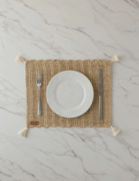 Napperons en jute tissés à la main de style vintage avec glands décor de table bohème naturel pour réglage de table à manger OEM ODM