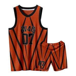 Conjunto de Uniforme de Baloncesto Personalizado para Hombre, 100% Poliéster, Sin Mangas, Cuello en V, Transpirable, de Secado Rápido, Absorbe la Humedad, Impresión por Transferencia de Calor - Product Image 5