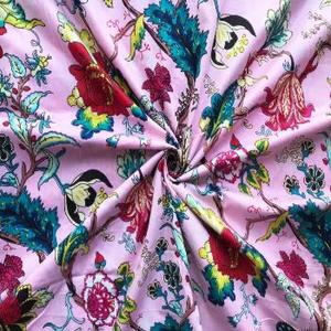 Indian Beautiful Floral Block Fabric, Big Floral Print Fabric,Cotton Fabric, Dressmaking <b>Sewing</b> Fabric Wholesale Price BY Yard - Product Image 3