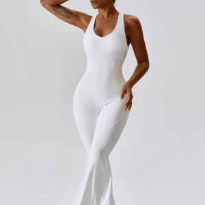 Women Cross Back Beauty Double Shoulder Straps Peach Butt Sports Playsuits Fitness Bodysuits <b>Rompers</b> Yoga Scrunch Jumpsuit - Product Image 2