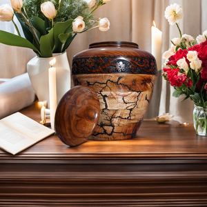 Cremation <b>Urn</b> for Male Wooden for Adult Ashes Human Ash Personalized Burial for <b>Urn</b> for Dad - Product Image 6