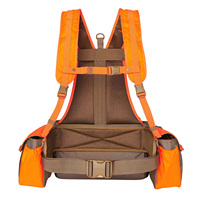 Chaleco de Caza Ligero de Poliéster y Algodón para Aves Acuáticas con Correas Utilitarias, Chaleco de Caza Color Naranja Brillante para Guía de Caza