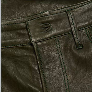 Women's High Waist Real Leather Pants Premium Cowhide Leather Fashion Trousers Good Quality at Reasonable Price - Product Image 6