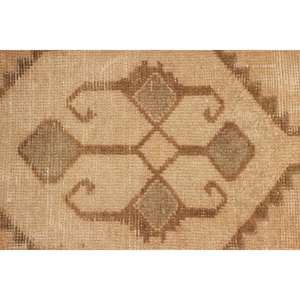 Tapis turc vintage 1,6x3,2 pi (48x97 cm), tapis persan brun - Product Image 5