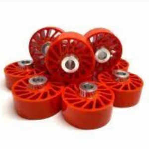 Roue écrasée en polyuréthane métallique orange rouge de qualité supérieure au meilleur prix directement de l'usine de l'Uttar Pradesh - Product Image 1