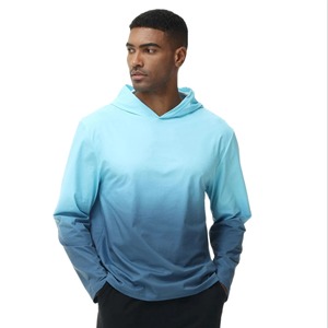 Sudadera con capucha atlética de manga larga de verano para hombre, sudadera para correr, pescar y caminar para actividades al aire libre - Product Image 1