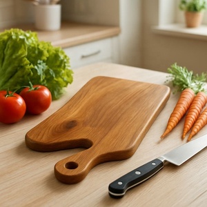 Utensilios de Cocina de Grado Alimenticio, Tabla de Servir de Madera Ecológica, Tabla de Cortar de Madera de Teca, Tabla de Cortar al por Mayor - Product Image 6