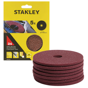 Discos de Lijado de Fibra Stanley de 115 mm, Paquete Múltiple, para Amoladoras Angulares - Product Image 2