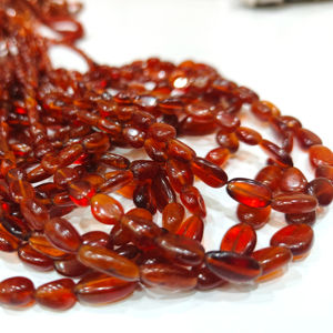 Cuentas caídas de granate de hessonita natural en forma libre, cuentas de pepita de 8-14mm, Color marrón, liso y liso - Product Image 1