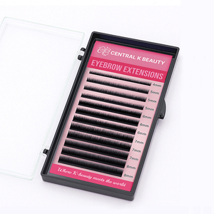 Kit de cils en éventail coréens faits à la main, cils volumineux en plumes, faux cils 3D, extension facile en éventail, noir mat, cils individuels naturels - Product Image 4