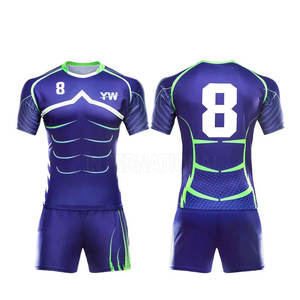 Conjunto de uniforme de rugby ligero para hombre, nombre de equipo personalizado, ropa deportiva transpirable para adultos, popular entre los adultos - Product Image 1