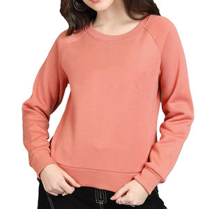 Sudadera de Cuello Redondo para Mujer, Diseño Nuevo, Invierno, Color Sólido, Felpa de Algodón, Transpirable, Logotipo Personalizado al por Mayor - Product Image 1