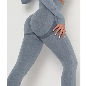 Stretch fit women leggings with OEM custom logo breathable <b>material</b> ideal for gymwear sports branding and bulk sales - Product Image 2