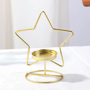 Supports de bougies en métal pour bougies piliers, coniques et chauffe-plat – Placement sûr et stable, utilisation polyvalente, décoration intérieure - Product Image 1