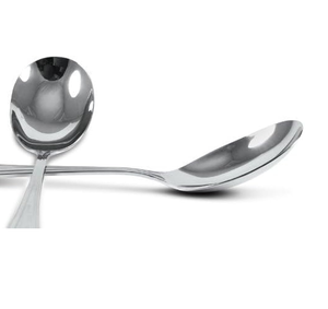 Cuillère de service de mariage en acier inoxydable avec logo personnalisé cuillère d'artisanat naturel exquis pour dîner chic - Product Image 2