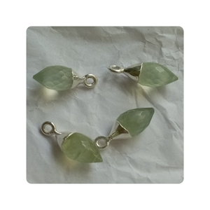 Connecteurs de pierres précieuses Briolette à facettes Lemon Topaz Trillion Bezel et breloques en pierres précieuses - Product Image 6