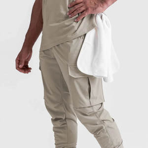 Pantalones Cargo Casuales de Algodón y Poliéster Personalizados OEM de Última Moda, Transpirables, de Alta Calidad, con Cintura Elástica, Tela de Lona para Hombre - Product Image 5