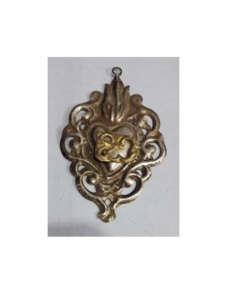 แก้วทรงโดมโลหะเงินรูปหัวใจแนววินเทจสำหรับเป็นของขวัญคาทอลิก - Product Image 2